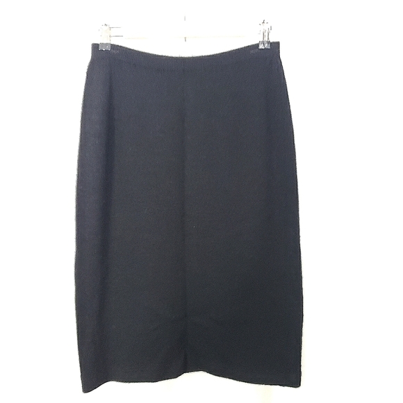 Helen Hsu black santana knit mid-length pencil skirt size medium - Picture 1 of 6